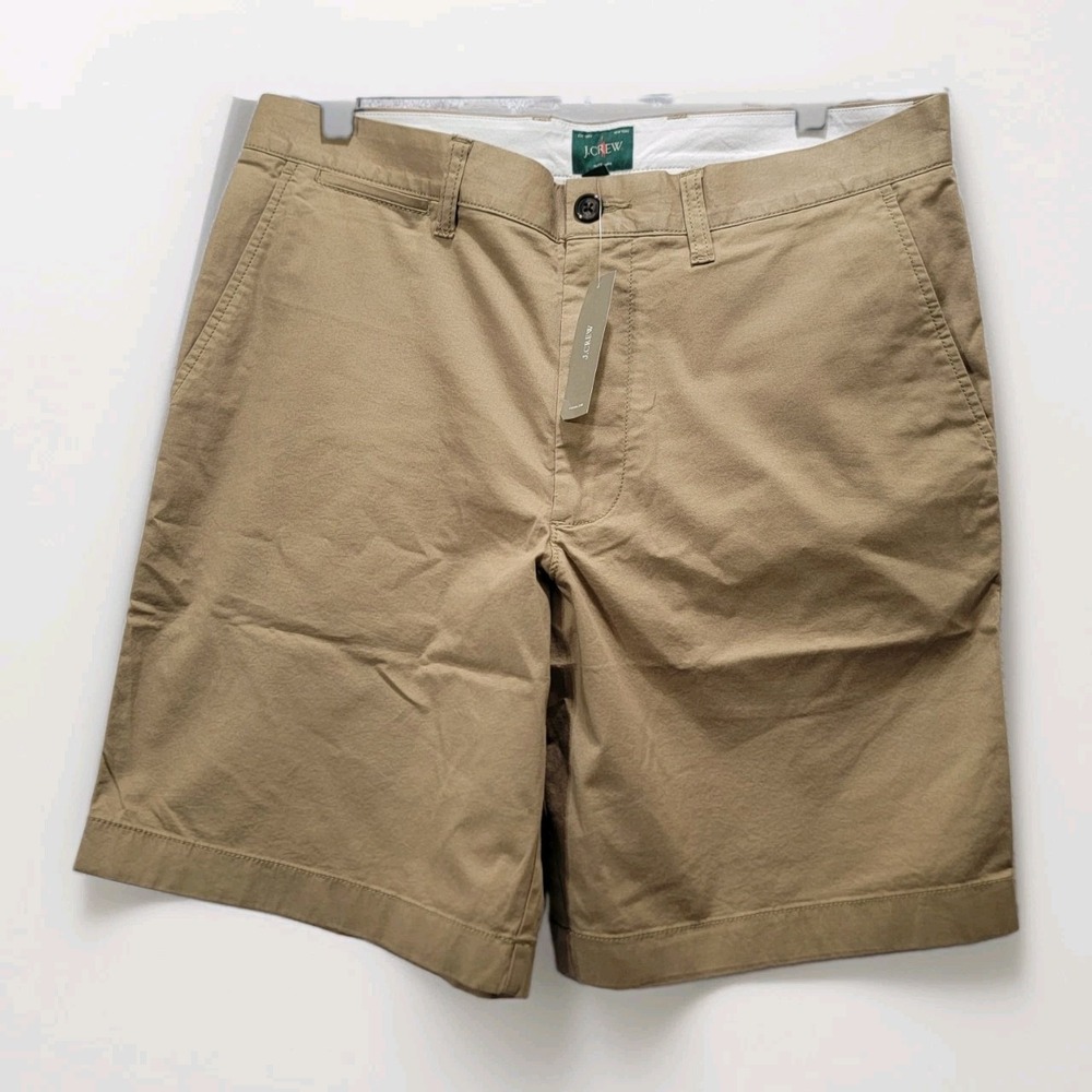J.Crew Oarsman Mens Portsider‎ Shorts 32 9" Inseam Khaki Tan Stretch Chino